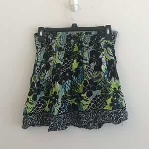 Stretch Blue, Green and Black Skirt M